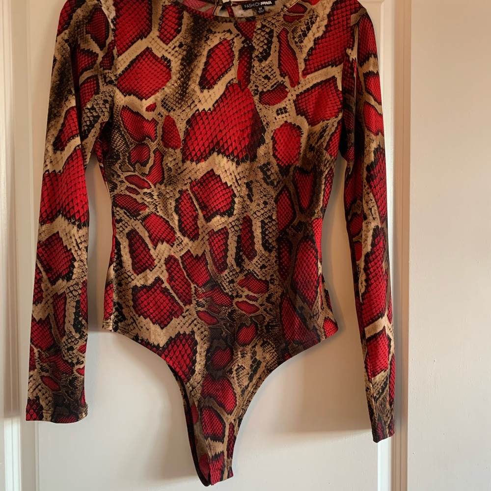 Snake print bodysuit